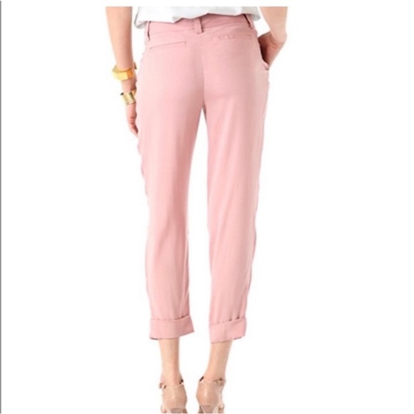 Alice + Olivia Arthur Light Peach Silk Pants 8 - Picture 2 of 9